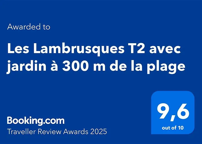 Les Lambrusques T2 Avec Jardin A 300 M De La Plage